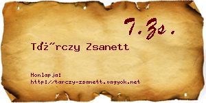 Tárczy Zsanett névjegykártya