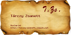 Tárczy Zsanett névjegykártya